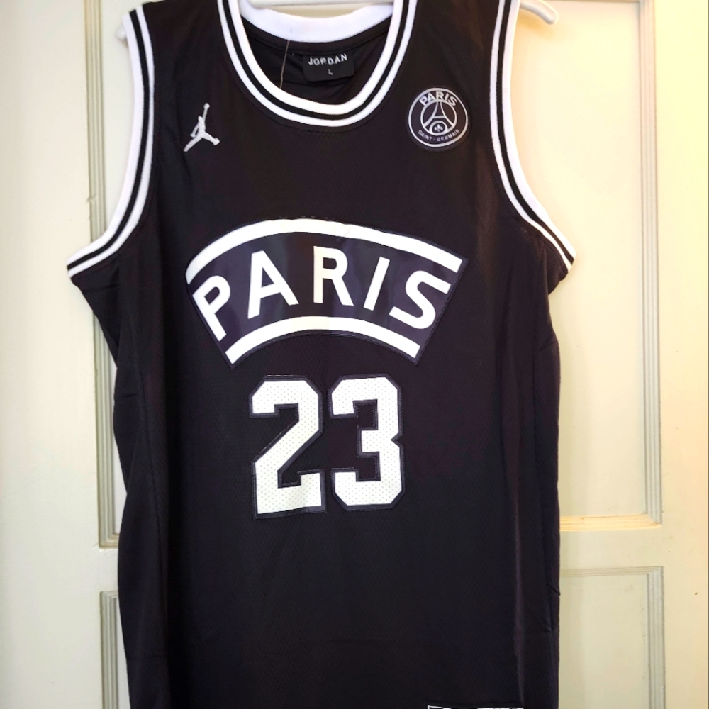 Men's jersey, #23 Michael Jordan, made by Junkman, 2024 Olympics.